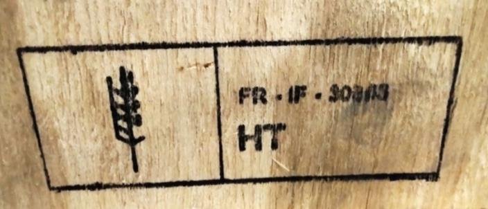 ISPM 15 heat-treated wood stamp for export